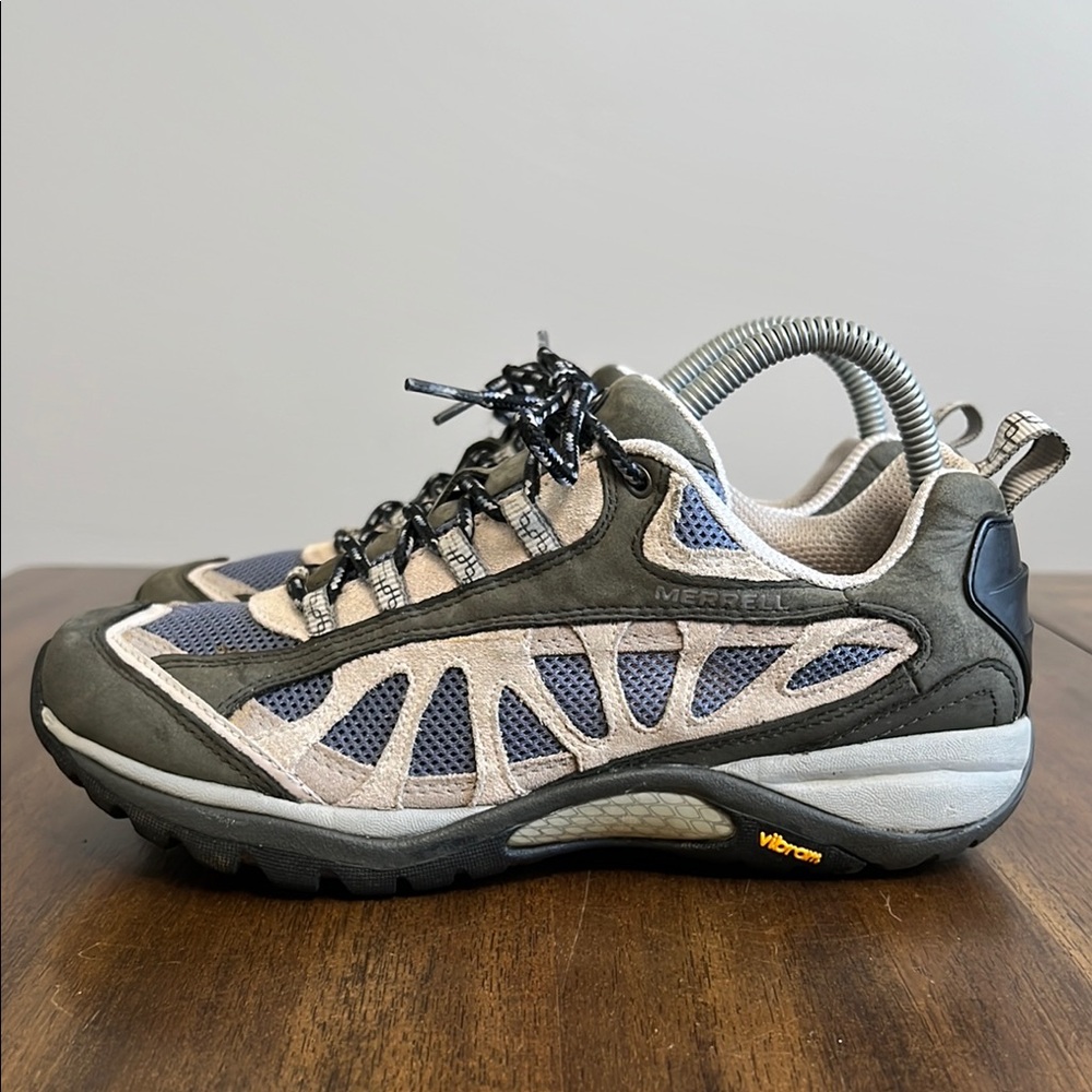 Merrell Women's Gray and Blue Trail Sneakers - Picture 6 of 17